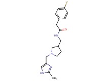 2-(4-fluorophenyl)-N-({1-[(2-methyl-1H-imidazol-4-yl)methyl]pyrrolidin-3-yl}methyl)acetamide