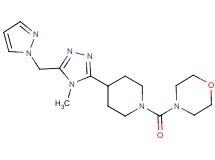 4-({4-[4-methyl-5-(1H-pyrazol-1-ylmethyl)-4H-1,2,4-triazol-3-yl]piperidin-1-yl}carbonyl)morpholine