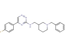 N-[(1-benzyl-3-piperidinyl)methyl]-5-(4-fluorophenyl)-1,2,4-triazin-3-amine