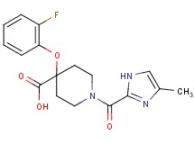4-(2-fluorophenoxy)-1-[(4-methyl-1H-imidazol-2-yl)carbonyl]piperidine-4-carboxylic acid