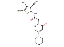 N-(3-cyano-4,5-dimethyl-2-thienyl)-2-[6-oxo-4-(1-piperidinyl)-1(6H)-pyridazinyl]acetamide