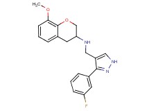 N-{[3-(3-fluorophenyl)-1H-pyrazol-4-yl]methyl}-8-methoxy-3-chromanamine