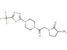 3-methyl-1-(2-oxo-2-{4-[5-(trifluoromethyl)-1,3,4-thiadiazol-2-yl]piperazin-1-yl}ethyl)pyrrolidin-2-one