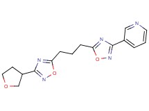 3-(5-{3-[3-(tetrahydrofuran-3-yl)-1,2,4-oxadiazol-5-yl]propyl}-1,2,4-oxadiazol-3-yl)pyridine