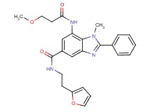 N-[2-(2-furyl)ethyl]-7-[(3-methoxypropanoyl)amino]-1-methyl-2-phenyl-1H-benzimidazole-5-carboxamide