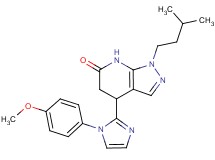 4-[1-(4-methoxyphenyl)-1H-imidazol-2-yl]-1-(3-methylbutyl)-1,4,5,7-tetrahydro-6H-pyrazolo[3,4-b]pyridin-6-one