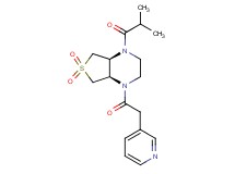 (4aR*,7aS*)-1-isobutyryl-4-(3-pyridinylacetyl)octahydrothieno[3,4-b]pyrazine 6,6-dioxide