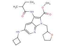 methyl 5-(cyclobutylamino)-3-[(2-methylbutanoyl)amino]-1-(tetrahydro-2-furanylmethyl)-1H-pyrrolo[2,3-b]pyridine-2-carboxylate