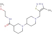 N-(2-methoxyethyl)-1'-[(4-methyl-1,2,3-thiadiazol-5-yl)methyl]-1,4'-bipiperidine-3-carboxamide