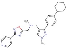 1-[3-(4-cyclohexylphenyl)-1-methyl-1H-pyrazol-4-yl]-N-methyl-N-{[3-(4-pyridinyl)-1,2,4-oxadiazol-5-yl]methyl}methanamine