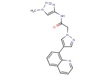 N-(1-methyl-1H-1,2,3-triazol-4-yl)-2-[4-(8-quinolinyl)-1H-pyrazol-1-yl]acetamide trifluoroacetate
