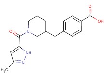 4-({1-[(3-methyl-1H-pyrazol-5-yl)carbonyl]-3-piperidinyl}methyl)benzoic acid