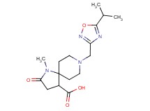 8-[(5-isopropyl-1,2,4-oxadiazol-3-yl)methyl]-1-methyl-2-oxo-1,8-diazaspiro[4.5]decane-4-carboxylic acid