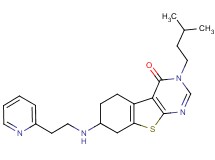 3-(3-methylbutyl)-7-{[2-(2-pyridinyl)ethyl]amino}-5,6,7,8-tetrahydro[1]benzothieno[2,3-d]pyrimidin-4(3H)-one