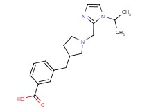 3-({1-[(1-isopropyl-1H-imidazol-2-yl)methyl]pyrrolidin-3-yl}methyl)benzoic acid