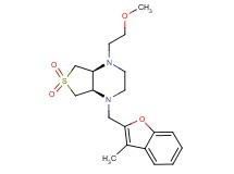 (4aR*,7aS*)-1-(2-methoxyethyl)-4-[(3-methyl-1-benzofuran-2-yl)methyl]octahydrothieno[3,4-b]pyrazine 6,6-dioxide