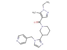 4-[(2-{1-[(1-ethyl-5-methyl-1H-pyrazol-4-yl)carbonyl]piperidin-3-yl}-1H-imidazol-1-yl)methyl]pyridine