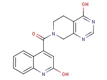7-[(2-hydroxy-4-quinolinyl)carbonyl]-5,6,7,8-tetrahydropyrido[3,4-d]pyrimidin-4-ol