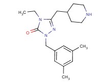 2-(3,5-dimethylbenzyl)-4-ethyl-5-(4-piperidinylmethyl)-2,4-dihydro-3H-1,2,4-triazol-3-one dihydrochloride