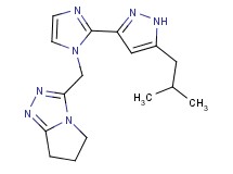 3-{[2-(5-isobutyl-1H-pyrazol-3-yl)-1H-imidazol-1-yl]methyl}-6,7-dihydro-5H-pyrrolo[2,1-c][1,2,4]triazole
