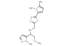 N-{[5-(1,5-dimethyl-1H-pyrrol-2-yl)-1,3,4-oxadiazol-2-yl]methyl}-2-methoxy-1-(1-methyl-1H-pyrazol-5-yl)ethanamine