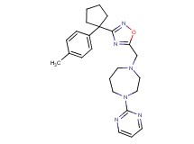 1-({3-[1-(4-methylphenyl)cyclopentyl]-1,2,4-oxadiazol-5-yl}methyl)-4-(2-pyrimidinyl)-1,4-diazepane