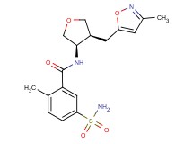 5-(aminosulfonyl)-2-methyl-N-{(3R*,4S*)-4-[(3-methylisoxazol-5-yl)methyl]tetrahydrofuran-3-yl}benzamide