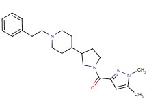 4-{1-[(1,5-dimethyl-1H-pyrazol-3-yl)carbonyl]-3-pyrrolidinyl}-1-(2-phenylethyl)piperidine