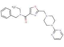 N-benzyl-N-ethyl-2-{[4-(2-pyrimidinyl)-1-piperazinyl]methyl}-1,3-oxazole-4-carboxamide