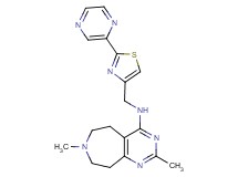 2,7-dimethyl-N-[(2-pyrazin-2-yl-1,3-thiazol-4-yl)methyl]-6,7,8,9-tetrahydro-5H-pyrimido[4,5-d]azepin-4-amine