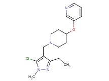3-({1-[(5-chloro-3-ethyl-1-methyl-1H-pyrazol-4-yl)methyl]piperidin-4-yl}oxy)pyridine