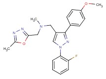 1-[1-(2-fluorophenyl)-3-(4-methoxyphenyl)-1H-pyrazol-4-yl]-N-methyl-N-[(5-methyl-1,3,4-oxadiazol-2-yl)methyl]methanamine