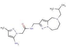 2-(5-amino-3-methyl-1H-pyrazol-1-yl)-N-[(5-isobutyl-5,6,7,8-tetrahydro-4H-pyrazolo[1,5-a][1,4]diazepin-2-yl)methyl]acetamide