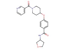 4-{[1-(3-pyridinylcarbonyl)-4-piperidinyl]oxy}-N-(tetrahydro-3-furanyl)benzamide
