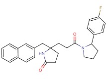 5-{3-[2-(4-fluorophenyl)-1-pyrrolidinyl]-3-oxopropyl}-5-(2-naphthylmethyl)-2-pyrrolidinone