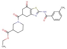 ethyl 1-({2-[(3-methylbenzoyl)amino]-7-oxo-4,5,6,7-tetrahydro-1,3-benzothiazol-5-yl}carbonyl)-3-piperidinecarboxylate