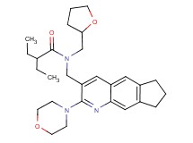2-ethyl-N-{[2-(4-morpholinyl)-7,8-dihydro-6H-cyclopenta[g]quinolin-3-yl]methyl}-N-(tetrahydro-2-furanylmethyl)butanamide