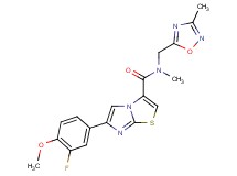 6-(3-fluoro-4-methoxyphenyl)-N-methyl-N-[(3-methyl-1,2,4-oxadiazol-5-yl)methyl]imidazo[2,1-b][1,3]thiazole-3-carboxamide
