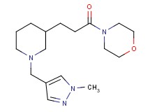 4-(3-{1-[(1-methyl-1H-pyrazol-4-yl)methyl]-3-piperidinyl}propanoyl)morpholine
