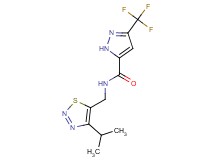 N-[(4-isopropyl-1,2,3-thiadiazol-5-yl)methyl]-3-(trifluoromethyl)-1H-pyrazole-5-carboxamide