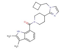 7-({4-[1-(cyclobutylmethyl)-1H-imidazol-2-yl]piperidin-1-yl}carbonyl)-2,3-dimethyl-1H-indole