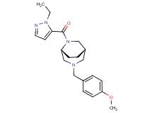 (1S*,5R*)-6-[(1-ethyl-1H-pyrazol-5-yl)carbonyl]-3-(4-methoxybenzyl)-3,6-diazabicyclo[3.2.2]nonane