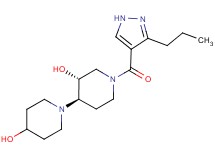 (3'R*,4'R*)-1'-[(3-propyl-1H-pyrazol-4-yl)carbonyl]-1,4'-bipiperidine-3',4-diol