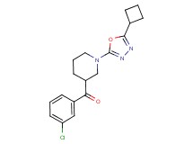 (3-chlorophenyl)[1-(5-cyclobutyl-1,3,4-oxadiazol-2-yl)piperidin-3-yl]methanone