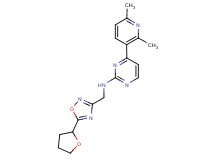4-(2,6-dimethylpyridin-3-yl)-N-{[5-(tetrahydrofuran-2-yl)-1,2,4-oxadiazol-3-yl]methyl}pyrimidin-2-amine