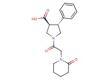 (3S*,4R*)-1-[(2-oxo-1-piperidinyl)acetyl]-4-phenyl-3-pyrrolidinecarboxylic acid