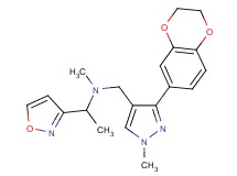 N-{[3-(2,3-dihydro-1,4-benzodioxin-6-yl)-1-methyl-1H-pyrazol-4-yl]methyl}-1-(3-isoxazolyl)-N-methylethanamine