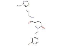 1-[2-(3-fluorophenyl)ethyl]-N-[3-(4-methyl-1,3-thiazol-5-yl)propyl]-6-oxo-3-piperidinecarboxamide