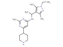 N-[1-(1-ethyl-3,5-dimethyl-1H-pyrazol-4-yl)ethyl]-2-methyl-6-piperidin-4-ylpyrimidin-4-amine