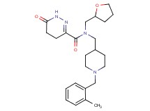 N-{[1-(2-methylbenzyl)-4-piperidinyl]methyl}-6-oxo-N-(tetrahydro-2-furanylmethyl)-1,4,5,6-tetrahydro-3-pyridazinecarboxamide